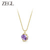 ZEGL设计师早春调色盘系列紫色项链女生轻奢小众2023年新款锁骨链 商品缩略图0