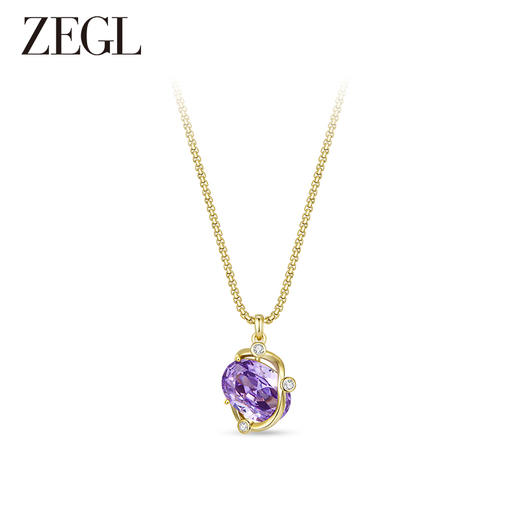ZEGL设计师早春调色盘系列紫色项链女生轻奢小众2023年新款锁骨链 商品图0