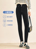 OLrain欧芮儿法式黑色加绒牛仔裤女春2025年新款高腰紧身小脚裤 商品缩略图3