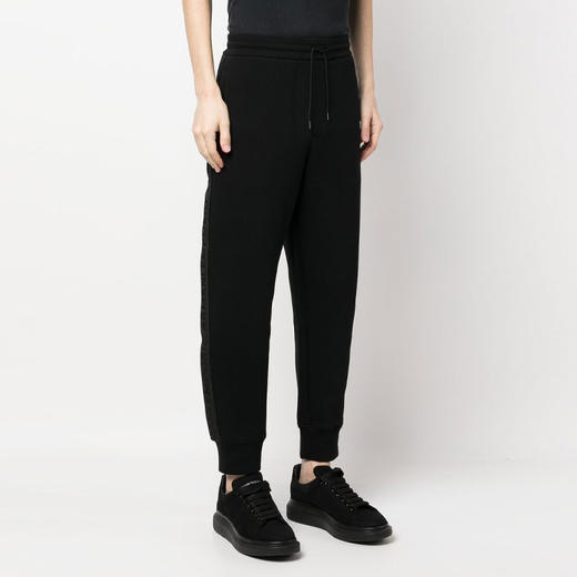 EMPORIO ARMANI 阿玛尼 男士棉质抽绳休闲运动裤 黑色 3R1PCG 1JHSZ 0999 商品图1