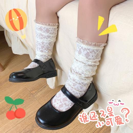 春夏新款女童袜子宝宝网眼蕾丝花边小腿袜樱花雨洛丽塔公主袜 商品图2