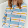 【彩色条纹针织开衫】23年春夏新品女士羊毛抽条修身针织保暖小外套 商品缩略图1