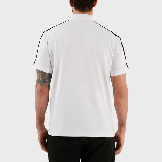 EMPORIO ARMANI 阿玛尼 男士棉质条纹短袖POLO衫 白色 3R1FG2 1JCYZ 0100 商品图2