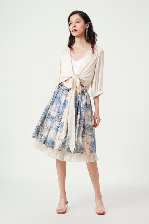 香槟色真丝飘带外搭 商品图2