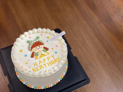 可爱手绘小女孩奶油蛋糕 商品图0