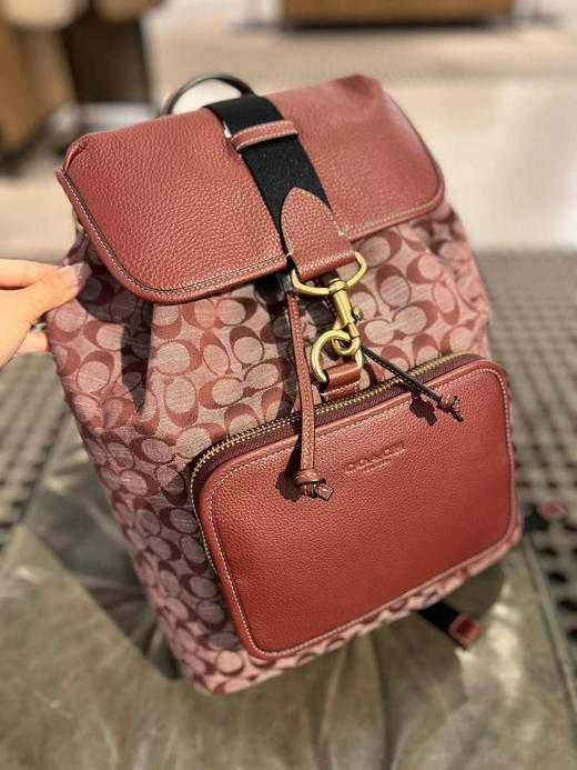 🇺🇸1999包邮！Coach Sullivan 香布雷翻盖抽绳双肩包🔥 商品图2