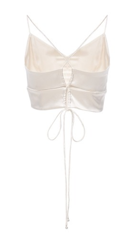 白色重磅真丝缎打底胸衣