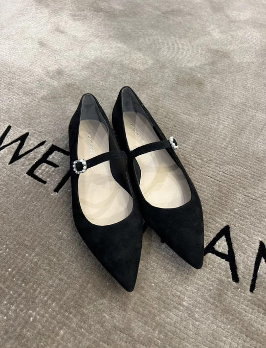好折¥1499！SW dazzle 珍珠扣尖头平底鞋 商品图4