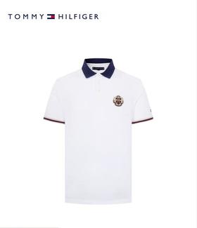 TOMMY HILFIGER  23新款春夏男装纯棉时尚徽章刺绣撞色翻领短袖POLO衫29412