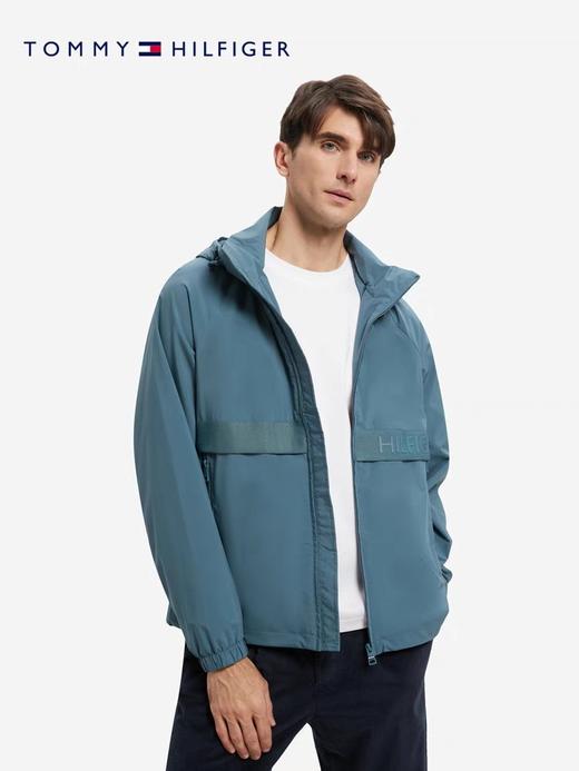 TOMMY HILFIGER  Tommy 23新款早春男装休闲运动风LOGO贴片连帽夹克外套MW0MW29679 商品图0