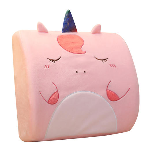 「数款可选」汽车抱枕腰靠靠垫 办公室腰枕靠背垫卡通记忆棉靠枕椅子靠背居家布艺 商品图4