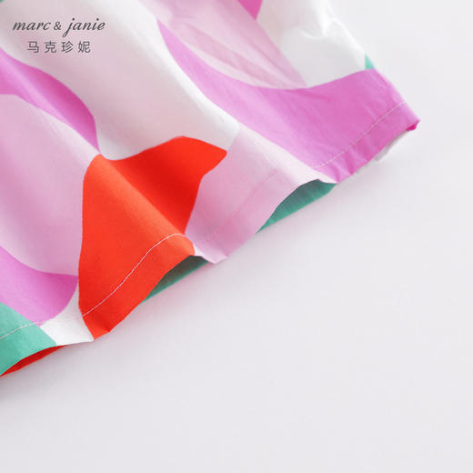 马克珍妮夏装新款 女童北欧风微鼓泡泡袖小衫230312 商品图4