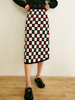 欧芮儿棋盘格针织半身裙女夏季2022年新款高腰气质复古直筒包臀裙 商品缩略图0