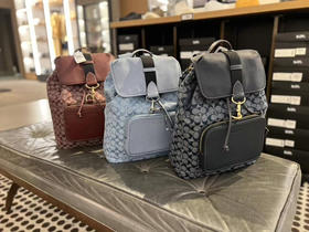 🇺🇸1999包邮！Coach Sullivan 香布雷翻盖抽绳双肩包🔥