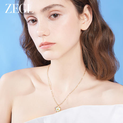 ZEGL设计师早春调色盘系列彩色爱心项链女款轻奢小众设计感锁骨链 商品图2