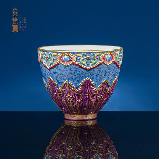 【宝】珐琅彩大业有成雕刻杯 商品图0
