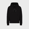 EMPORIO ARMANI 阿玛尼 男士棉质装饰亮片双面针织连帽卫衣 黑色 3R1MBI 1JHSZ 0044 商品缩略图0