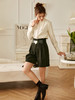 欧芮儿军绿色休闲裤女夏季2025年新款高腰显瘦爱心腰带设计感短裤 商品缩略图3