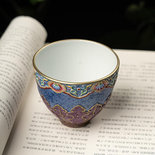 【宝】珐琅彩大业有成雕刻杯 商品图3
