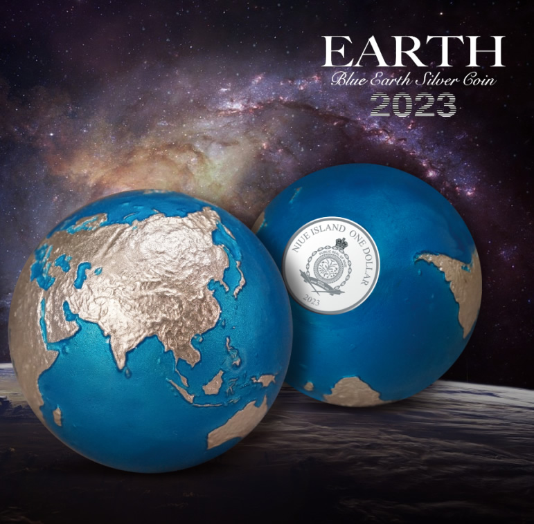 【预定】我们的地球银币！3D立体球形，纽埃官方发行