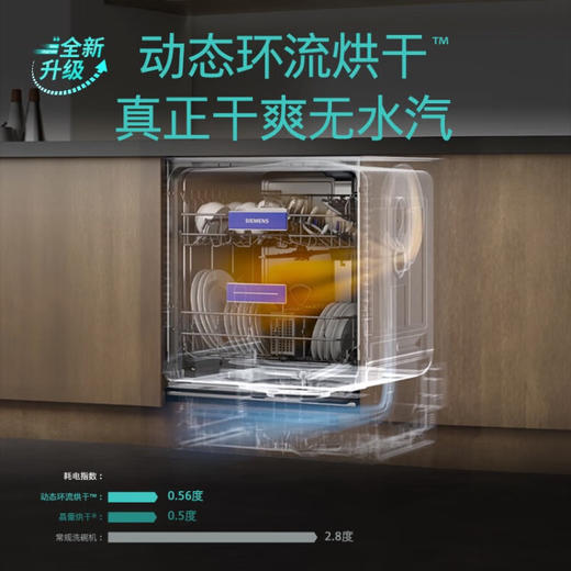 西门子(SIEMENS) 14套独嵌两用全能舱洗碗机 一级水效 精准涡流洗 SJ23HW00KC动态环流烘干 商品图1