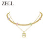 ZEGL设计师早春调色盘系列古巴叠戴项链女2023年新款锁骨链配饰品 商品缩略图0