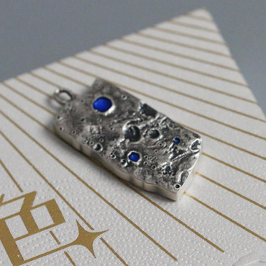 《月色》兔年月球异形仿古生肖银条（赠项链可佩戴） 商品图2