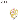 ZEGL设计师早春调色盘系列彩色爱心戒指女小众设计高级感食指戒子 商品缩略图2