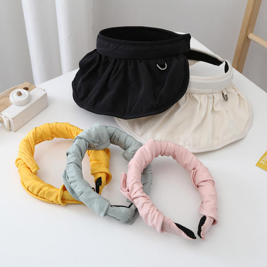 儿童帽夏季男女童无顶防晒帽宝宝遮阳帽大檐透气太阳帽空顶贝壳帽 商品图3