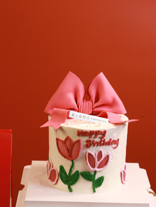 手绘郁金香翻糖蝴蝶结（4寸适合1-3人） 商品图4