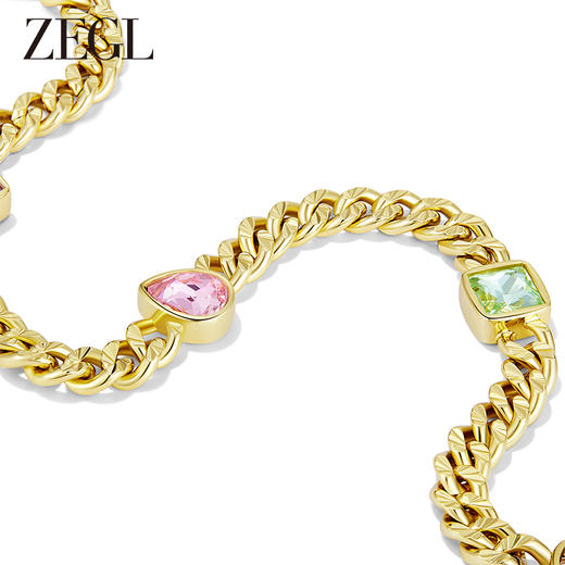 ZEGL设计师早春调色盘系列古巴叠戴项链女2023年新款锁骨链配饰品 商品图1