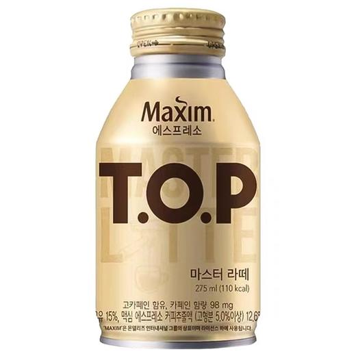 麦馨TOP拿铁咖啡275ml맥심 티오피 마스터라떼 商品图0
