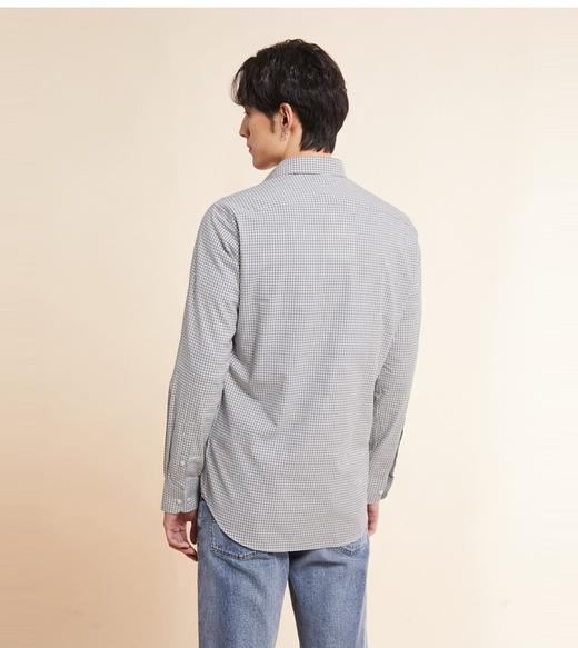 TOMMY HILFIGER  23新款春季男纯棉牛津纺休闲小格纹尖角扣易打理衬衫30591 商品图1