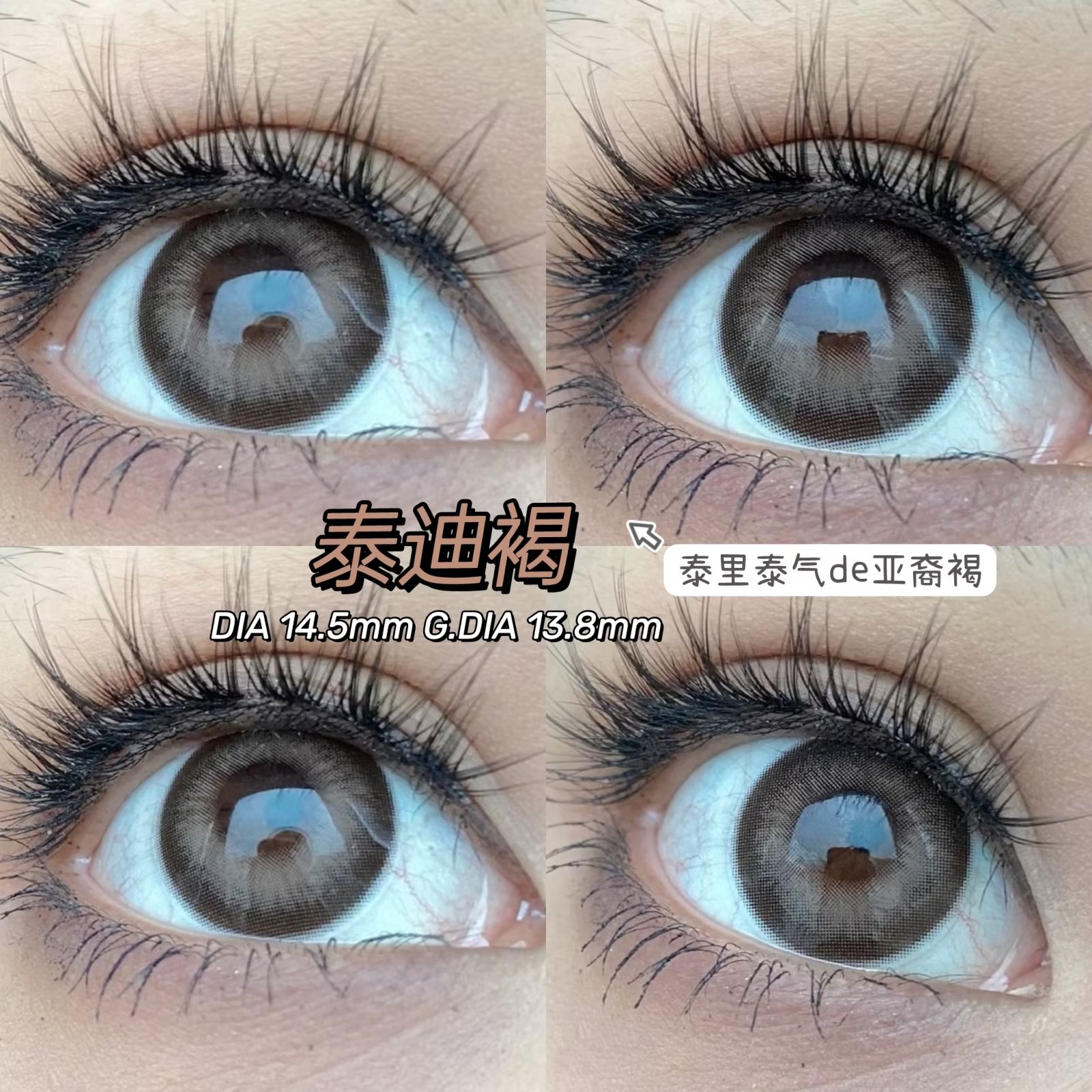 LVYCON美瞳 年抛隐形眼镜 泰迪褐14.5mm 1副/2片-VVCON美瞳网9