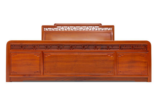 红桥红  家具严选  缅甸花梨（大果紫檀）【180曲尺弯背素面 高低床】 商品图7