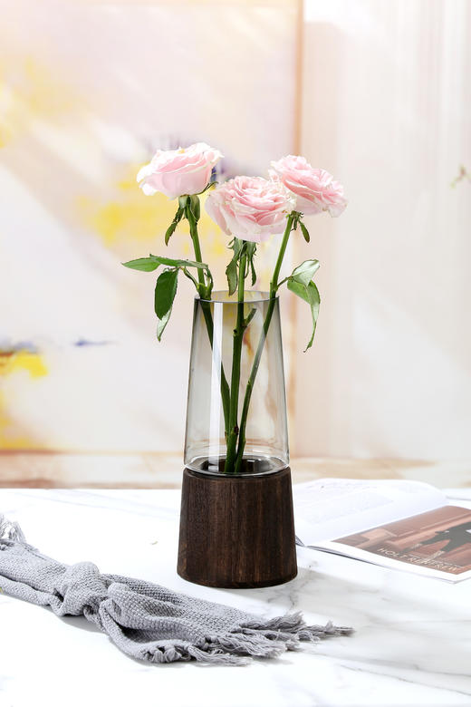 简约现代创意轻奢花瓶--圆木直筒 商品图6