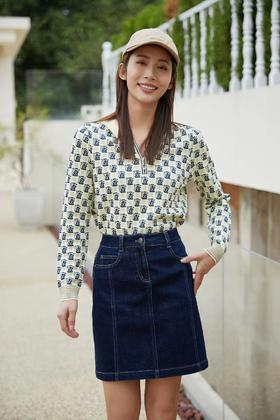 3F声雨竹针织衫