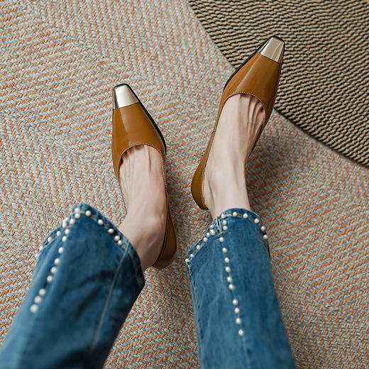 法式小众，金属方头单鞋WXJ245 商品图2