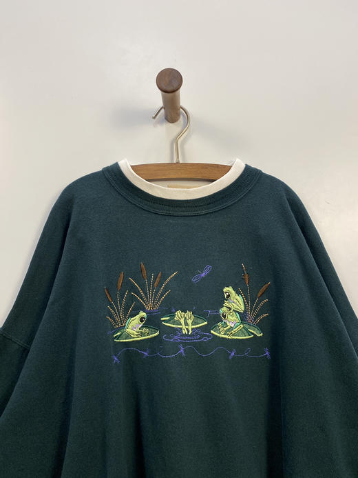 80年代 Vintage top stitch 全刺绣 卫衣 _SLSS(S) 商品图0