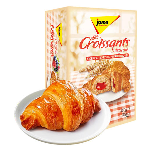 【早餐面包推荐】意大利进口捷森夹心草莓/蛋奶/可可/杏酱夹心牛角面包270g/袋【中欧班列精选】 商品图11