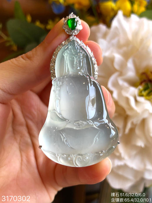 玻璃观音吊坠【3170302】具体价格微信咨询 商品图2