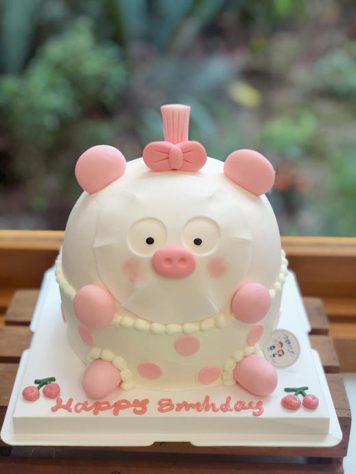 翻糖猪猪奶油蛋糕 提前两天预定 下单前请仔细阅读商品详情 商品图1