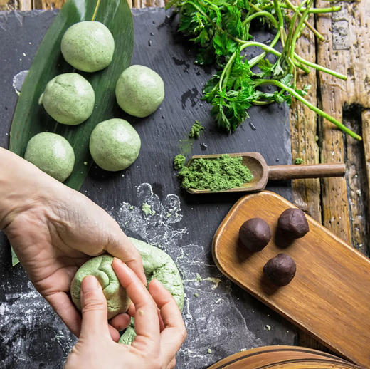 客家手工艾糍 (红豆味）600g10只装 商品图4