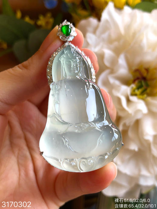 玻璃观音吊坠【3170302】具体价格微信咨询 商品图1
