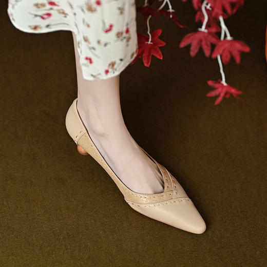 优雅复古风，宫廷高跟单鞋HY-Y2560 商品图6