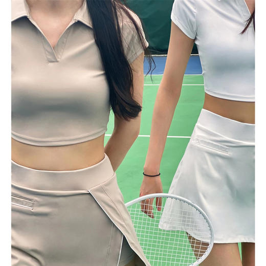 跃牌【欲动春风】系列裸感高腰紧身休闲上衣22226假两件防走光裙裤22436此款为欧码，建议拍小一码！ 商品图2