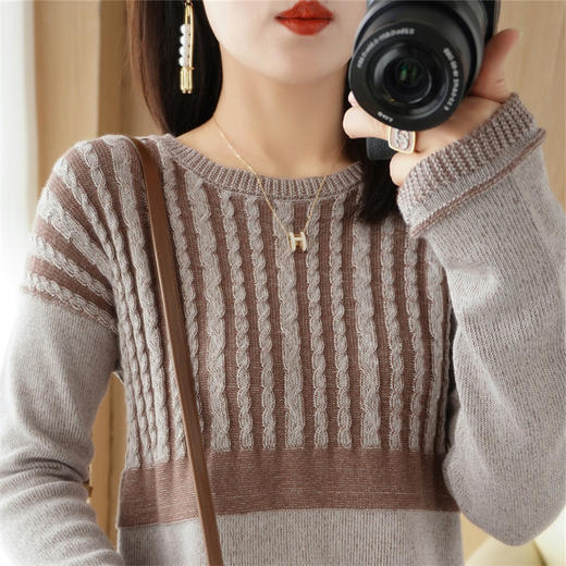 QHJY-JYA02335夏季新款彩色条纹全棉圆领针织衫 韩版女装半身竖条纹针织上 商品图2