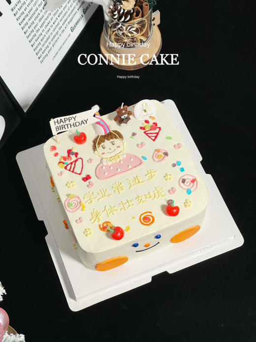 【1399】方形可爱笑脸手绘女孩 商品图3