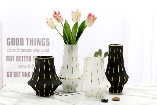 现代简约-鳄鱼纹路-玻璃花瓶 商品图5