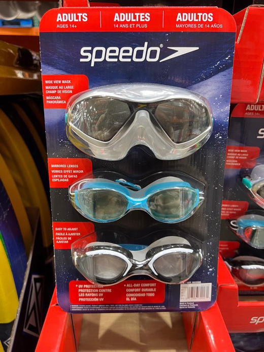 新款推荐🎉特价‼️Speedo速比涛成人泳镜三个装240元/板！一套有三个 商品图3